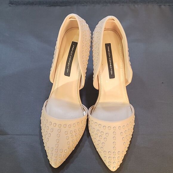 FRENCH CONNECTION'S FOREVER WOMEN'S PUMPS HIGH HEELS POINTY TOE AND STUDDED PUMP - Picture 2 of 16